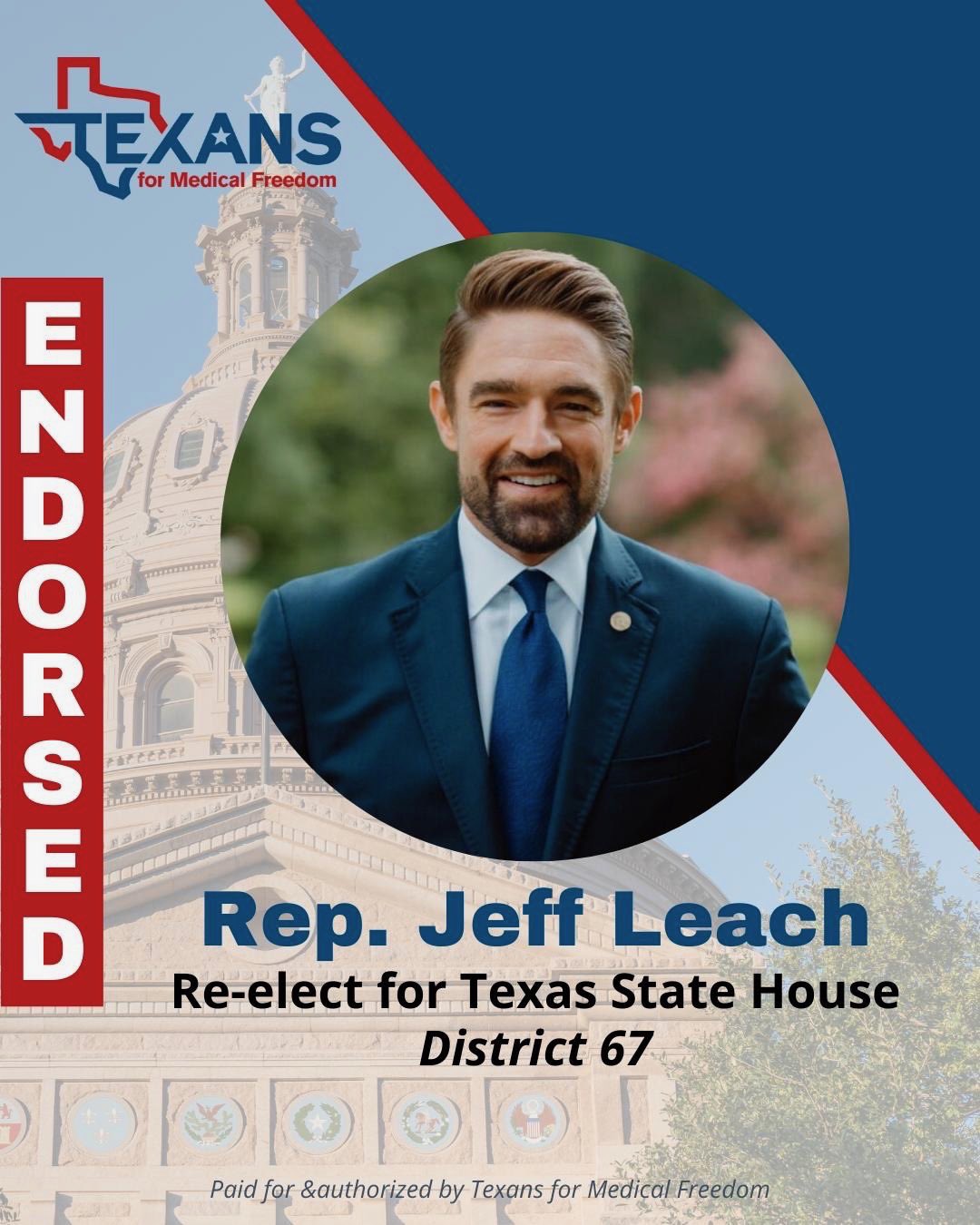 Texans for Medical Freedom Endorses Jeff Leach