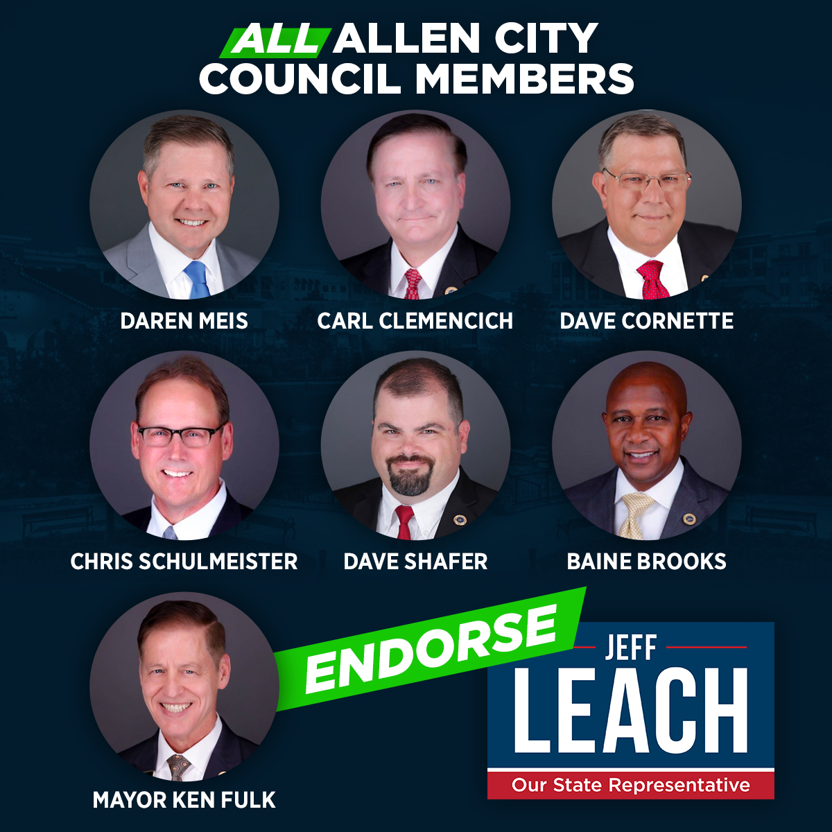 Collin County Commissioners Court Endorses Rep. Leach!