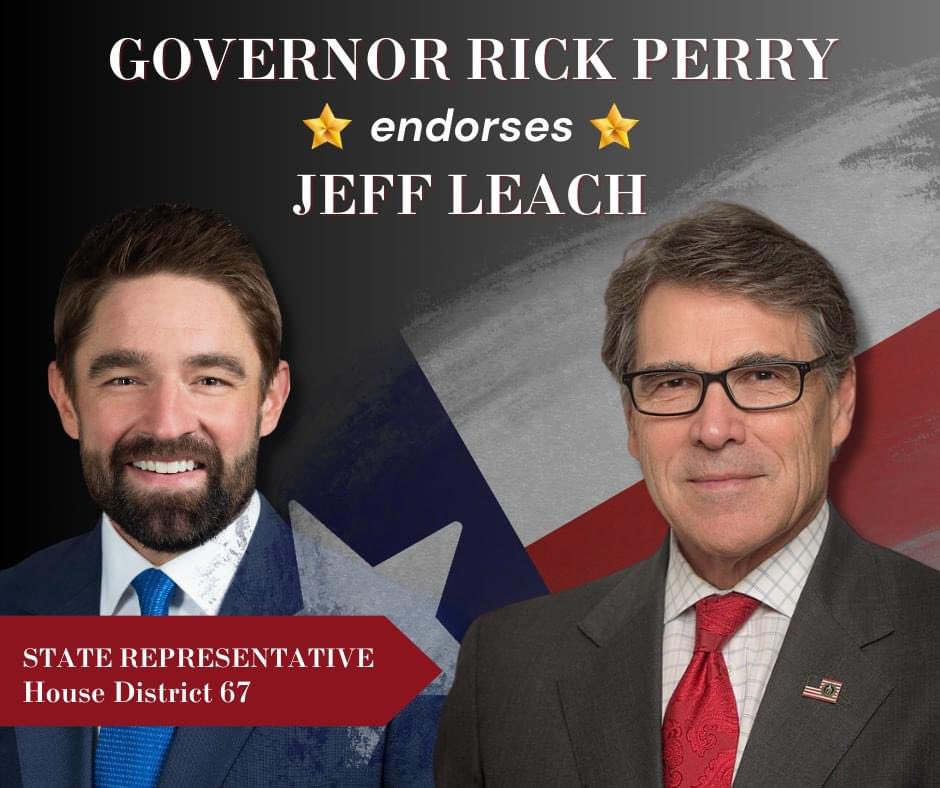 Endorsed by Governor Rick Perry!