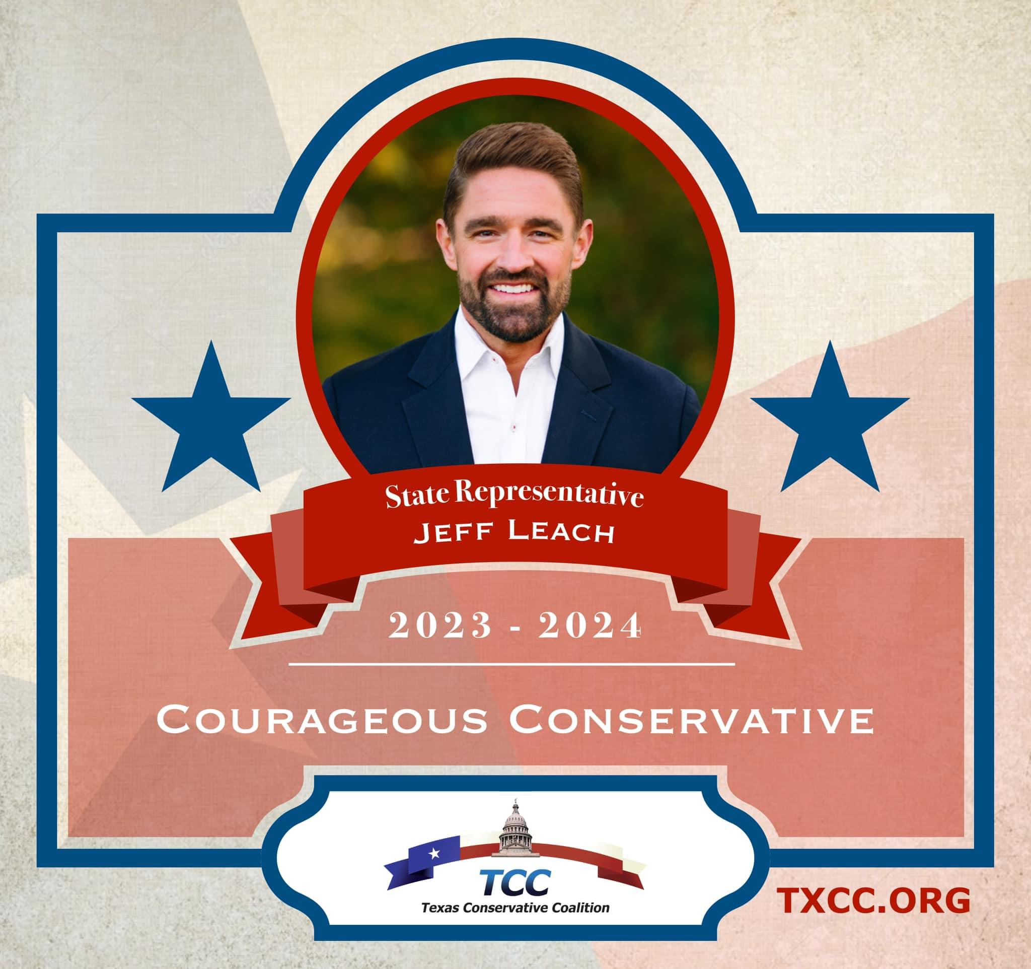 Recognized by TCC as a Courageous Conservative!
